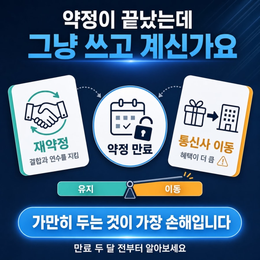 인터넷 약정 끝났는데 그냥 쓰고 계신가요? (재약정 vs 신규가입, 계산하면 답이 나옵니다)
