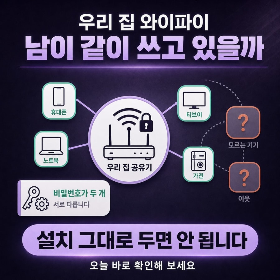 우리 집 와이파이, 남이 같이 쓰고 있진 않을까? (설치 그대로 두면 안 되는 3가지)
