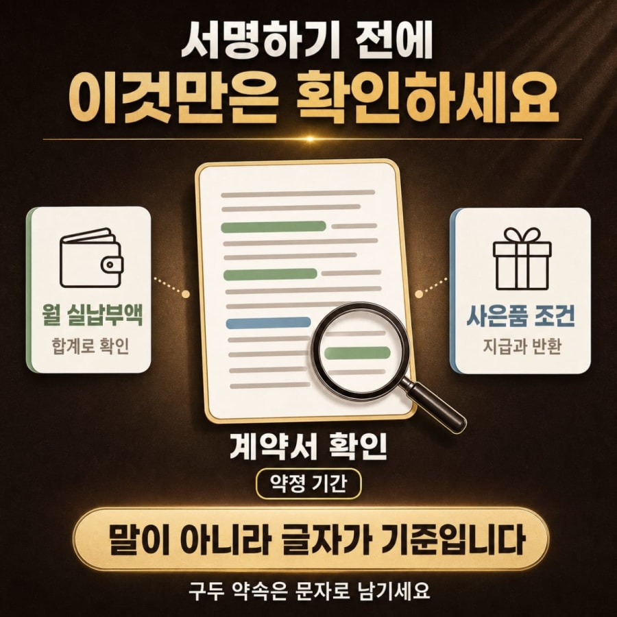 인터넷 계약서, 서명 전에 이 일곱 줄만 확인하세요 (나중에 말이 달라지는 지점입니다)