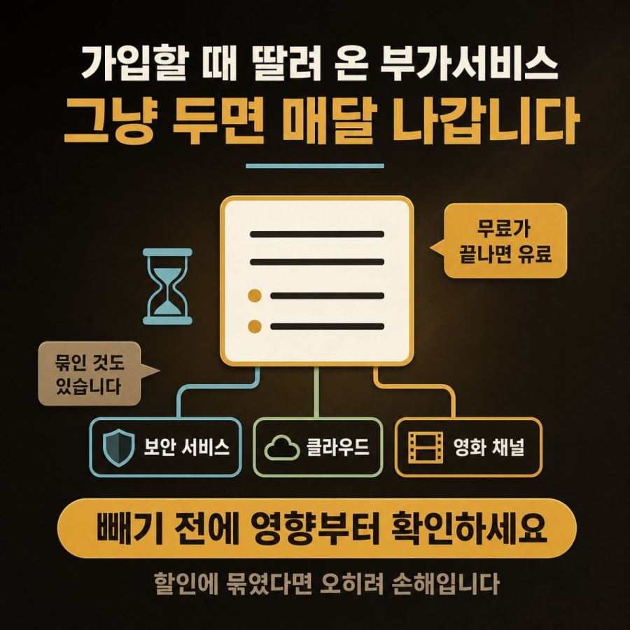 인터넷 가입할 때 딸려 온 부가서비스, 그냥 두면 매달 나갑니다