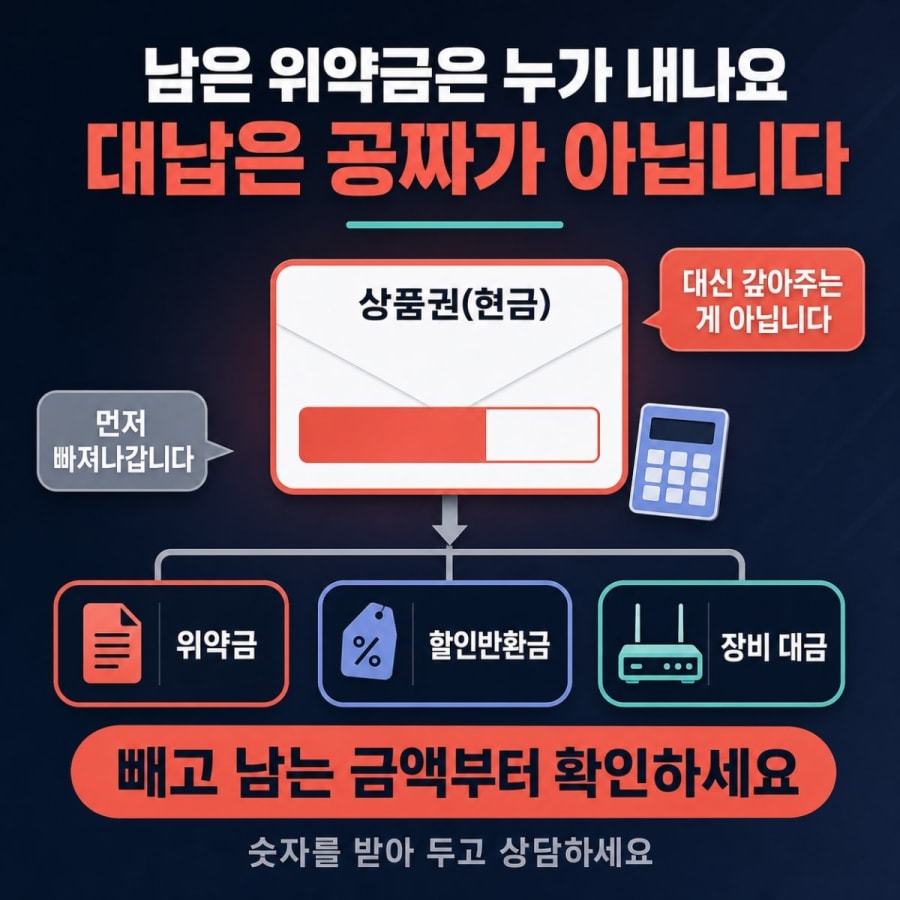 인터넷 갈아탈 때 남은 위약금은 누가 내나요? (대납이라는 말의 실제 구조)