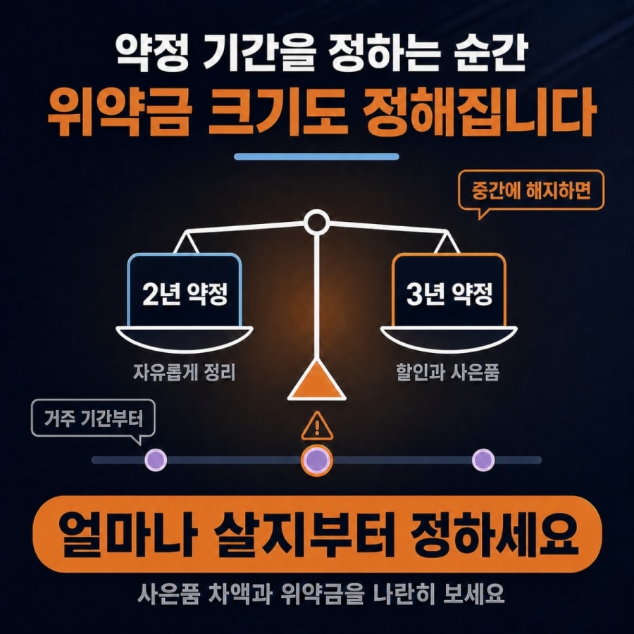인터넷 약정, 2년과 3년 중 뭐가 유리할까요? (사은품 차이와 중도해지까지 계산하면 답이 나옵니다)