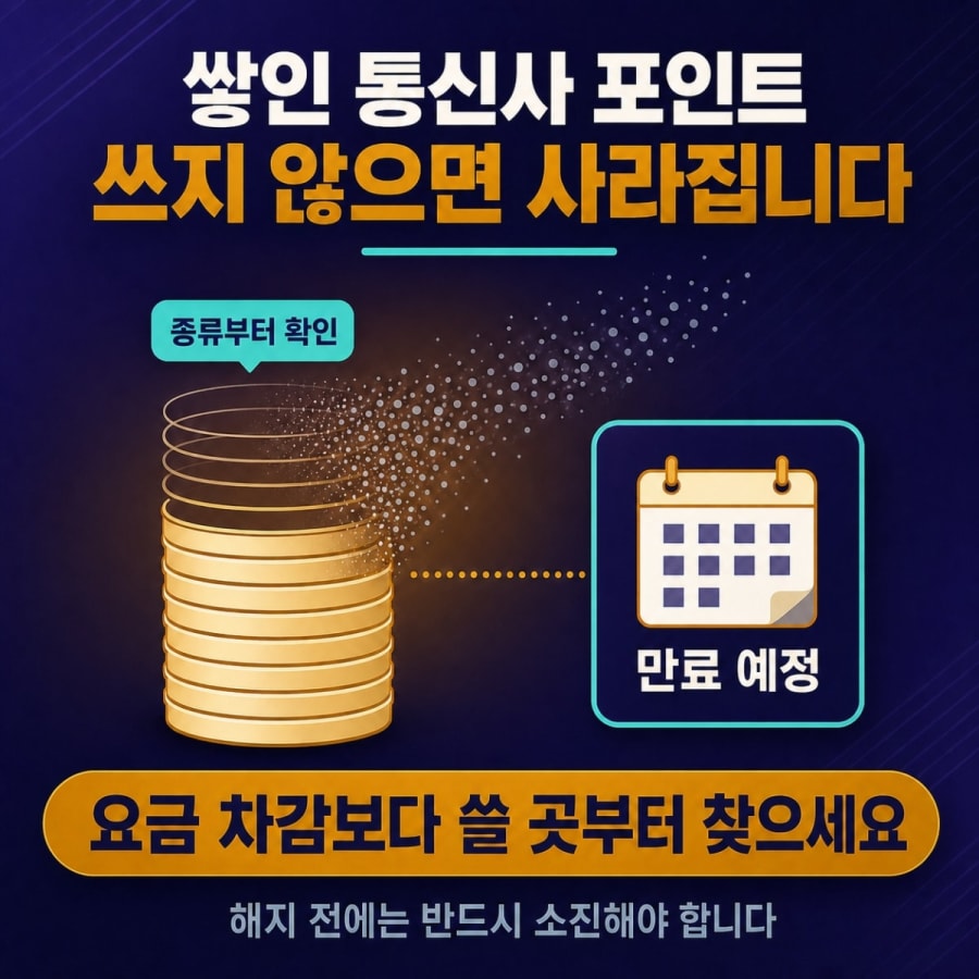 통신사 포인트, 매년 그냥 소멸시키고 계십니다 (통신비로 바꾸는 법과 안 되는 경우)