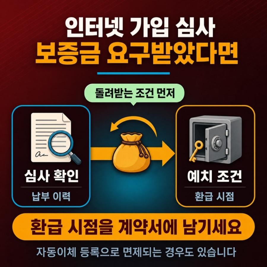 인터넷 가입하는데 보증금을 내라고 합니다 (가입 심사 기준과 예치금 환급 순서)