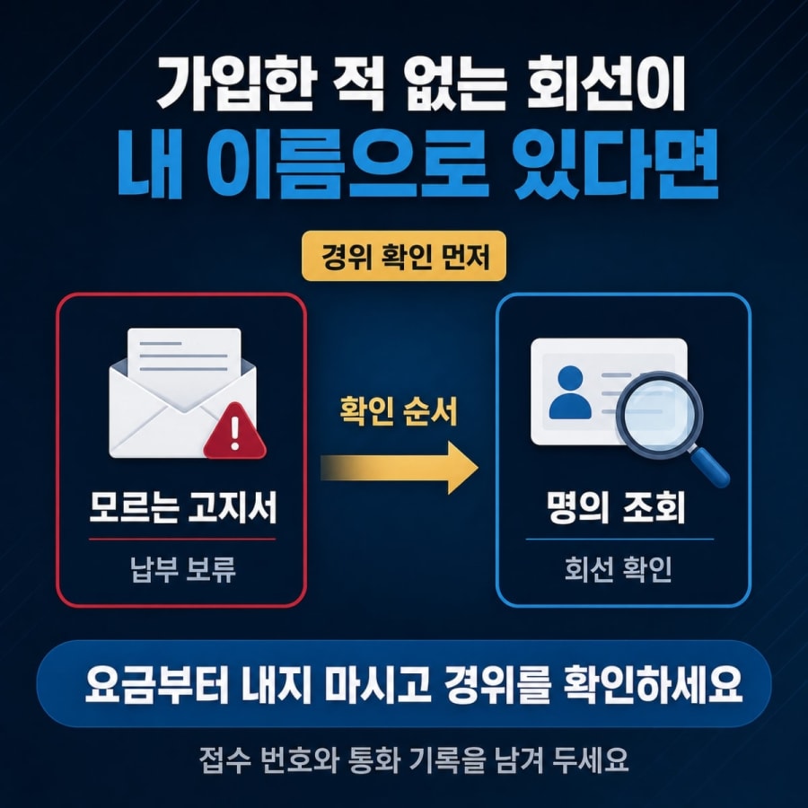 내가 가입하지 않은 인터넷이 내 이름으로 있습니다 (명의 확인과 신고 순서)