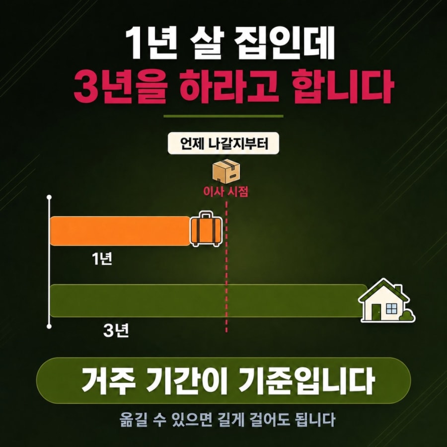 1년만 살 집인데 3년 약정을 하라고 합니다 (거주 기간별 약정 선택 기준)