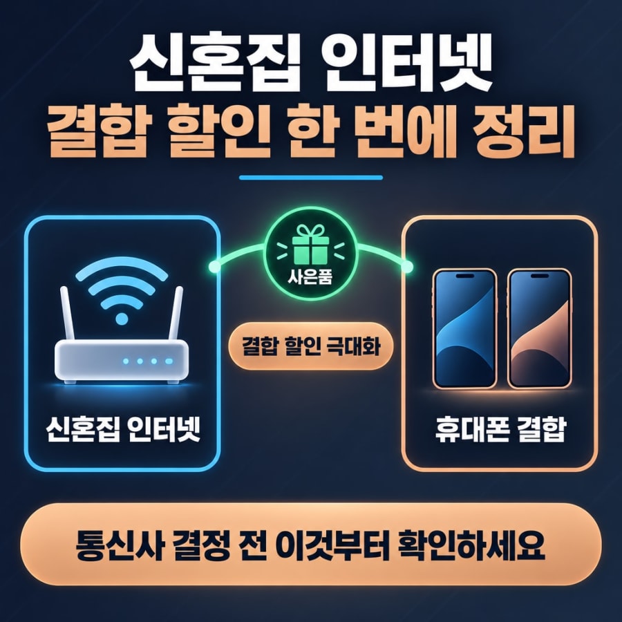 신혼집 인터넷 결합 할인, 두 사람 휴대폰 통신사부터 확인하는 법