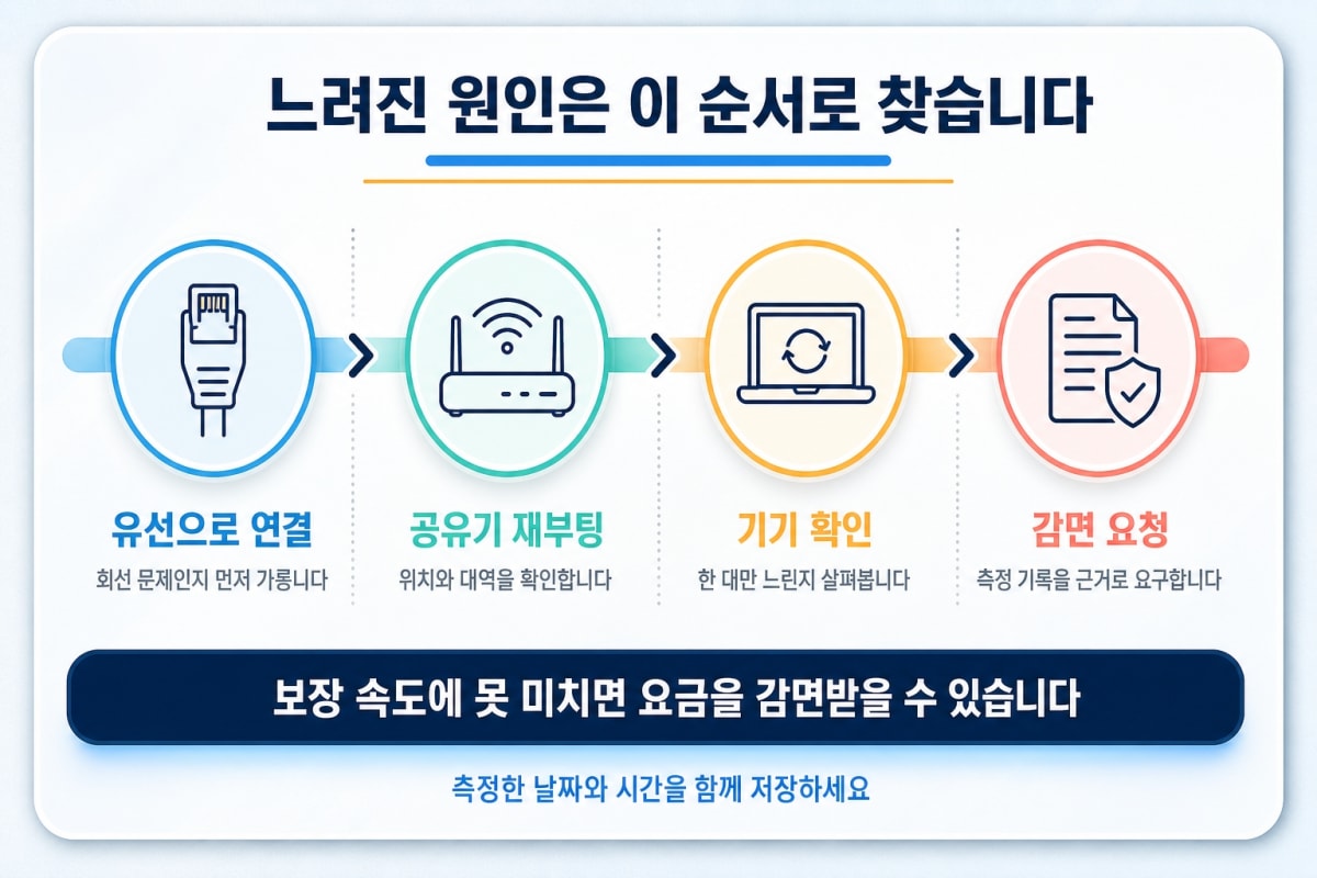 인터넷이 갑자기 느려졌을 때, 순서대로 점검하는 법