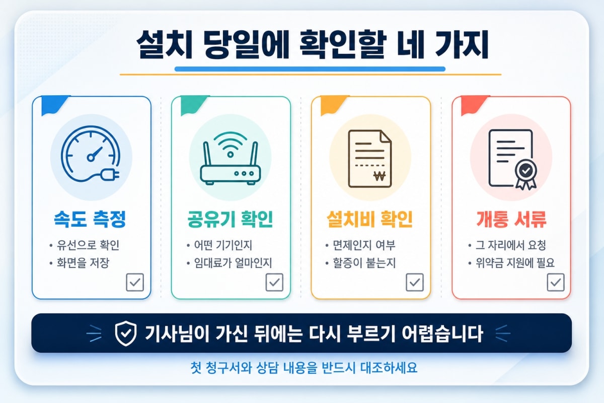인터넷 신청하면 설치까지 며칠 걸릴까?