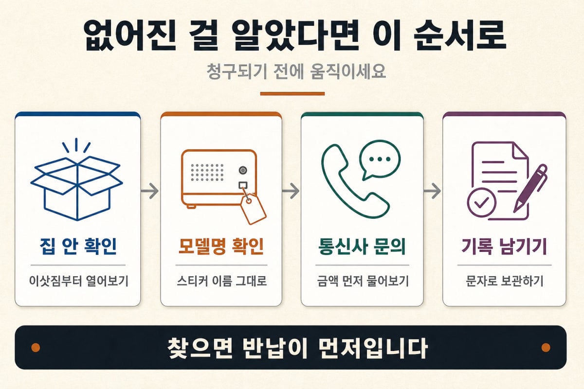 공유기 셋톱박스 임대 장비 반납 대상 구분