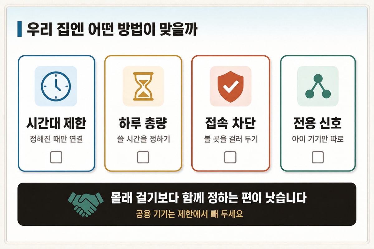아이 방 인터넷만 따로 관리할 수 있나요?
