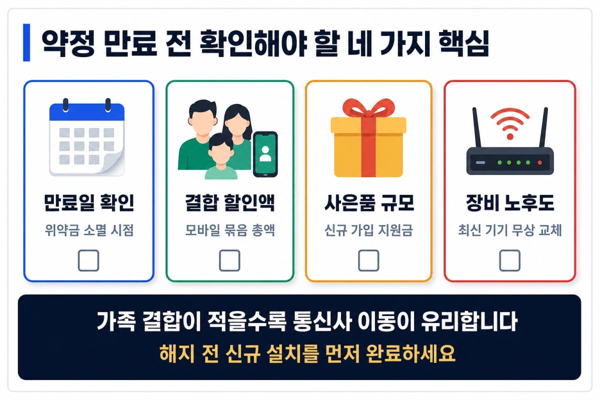 재약정과 신규 가입 선택 기준 체크리스트
