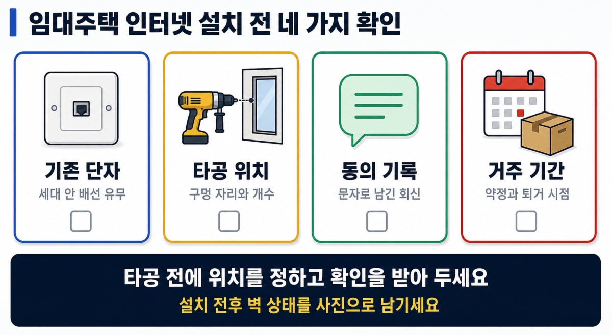 임대주택 인터넷 설치 전 확인할 네 가지
