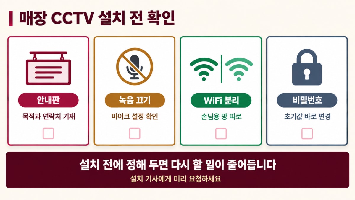 매장 CCTV 설치 전 확인할 네 가지