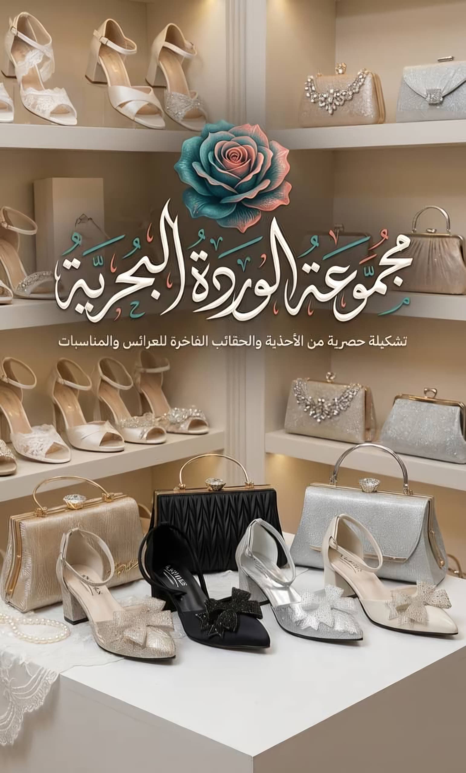 حقيبة أنيقة مع كعب عالي