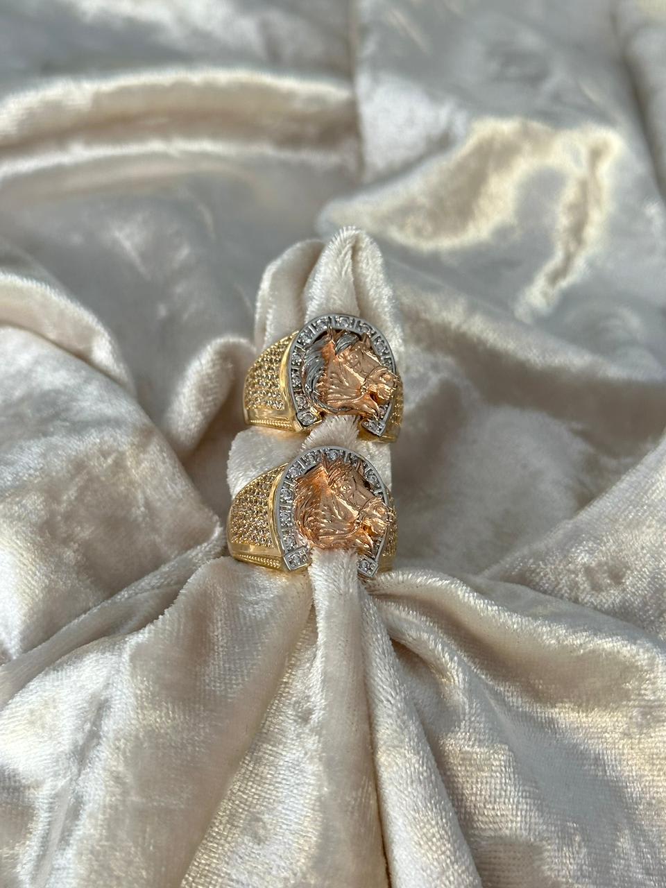 Anillo caballo y herradura MILUJO