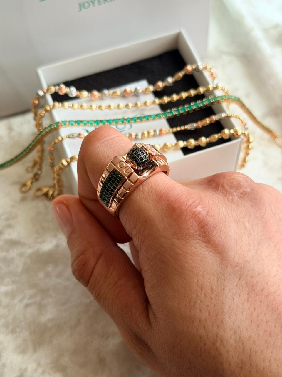 Anillo BOLA CON FUEGO MACIZO MILUJO