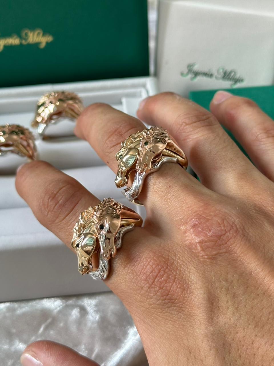 Anillo CABALLOS 3 OROS MILUJO
