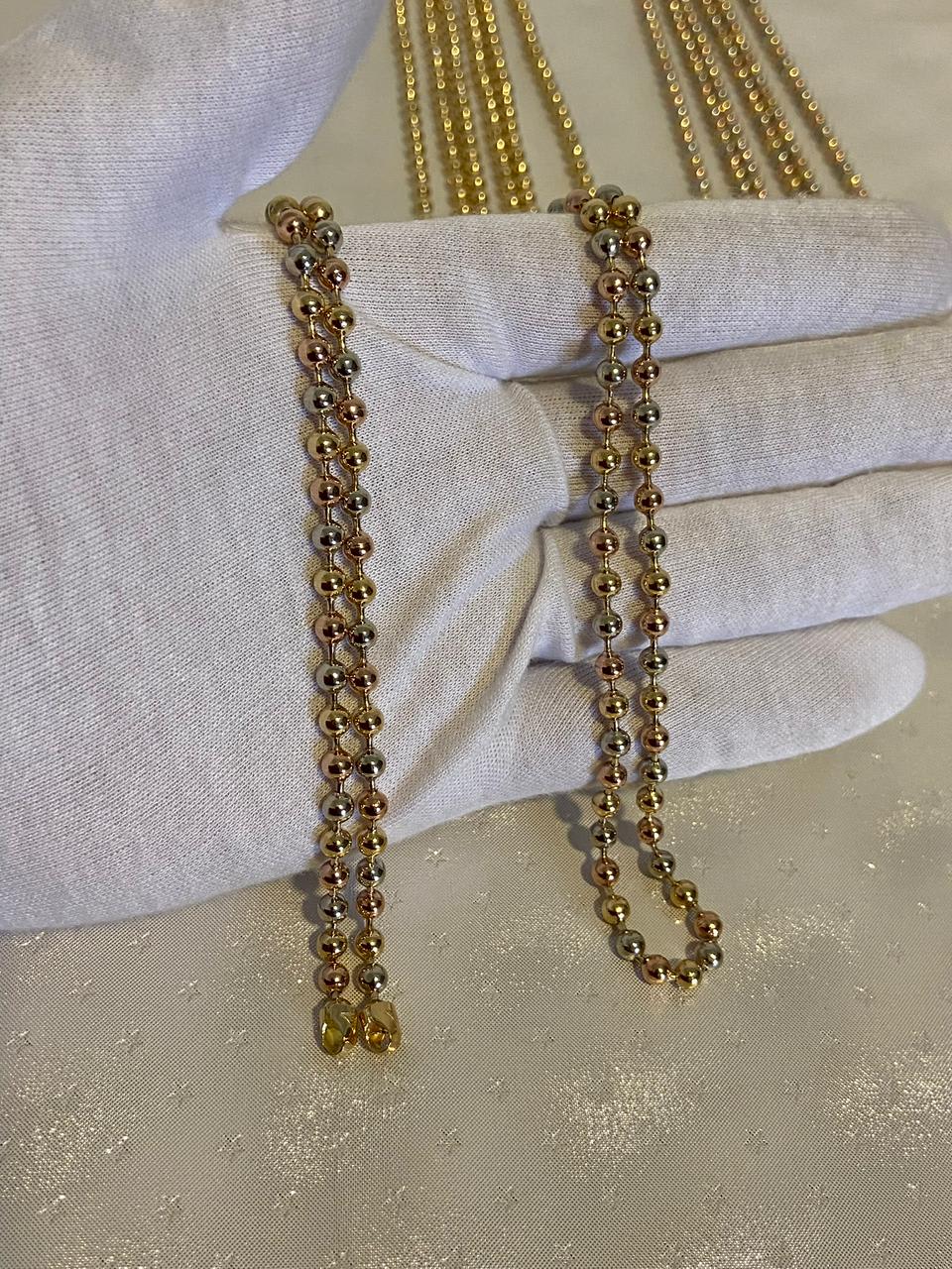 Cadena Militar 4 mm Tradicional 3 Oros MILUJO 30.2gr