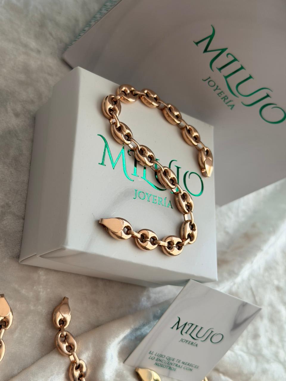 Pulsera eslabones 8 mm MILUJO