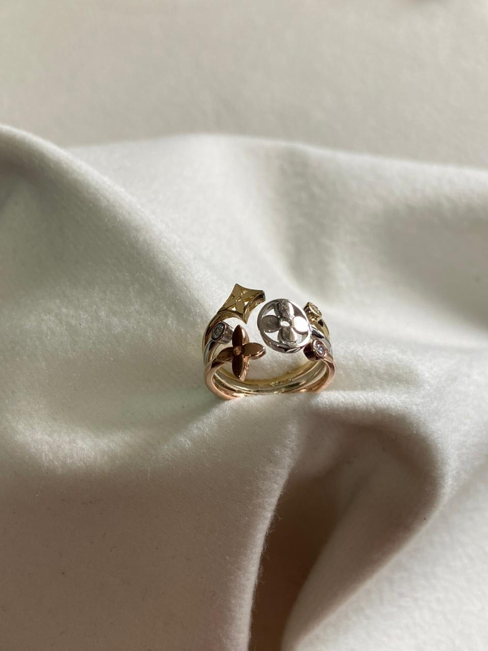 Anillo flores MILUJO