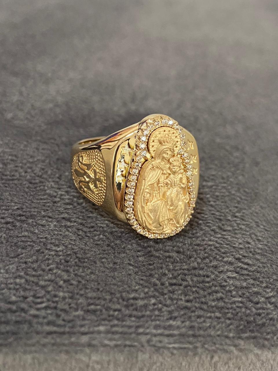 Anillo virgen del Carmen mateada MILUJO