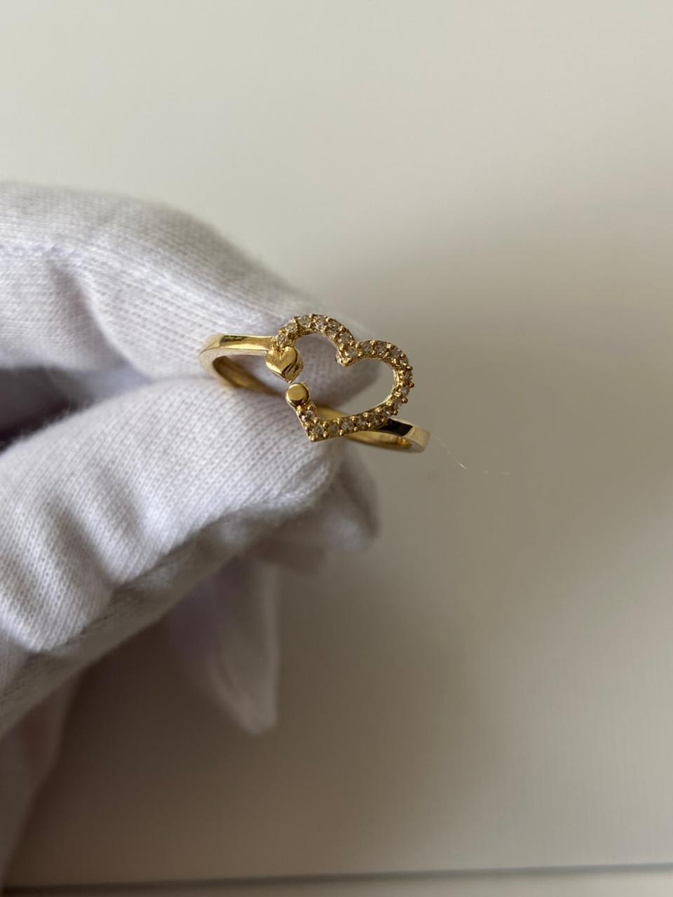 Anillo corazón MILUJO 2.0gr