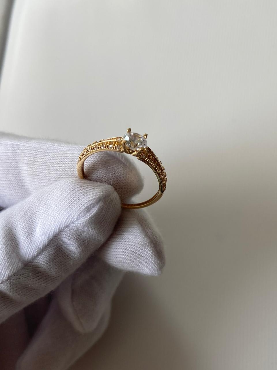 Anillo solitario MILUJO 2.2gr Ref2