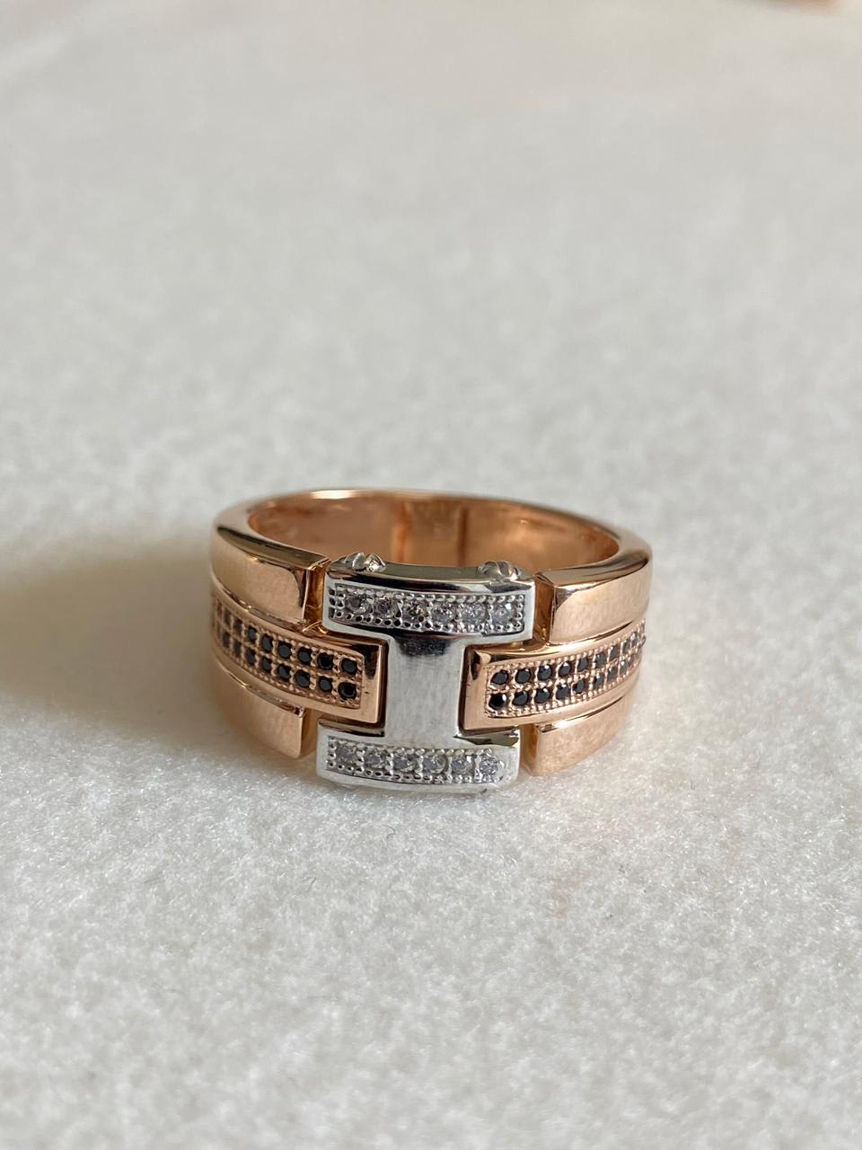 Anillo bicolor caballero MILUJO