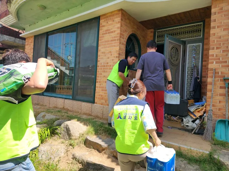 베사모, 담양 봉산면 취약계층에 생필품 꾸러미 전달