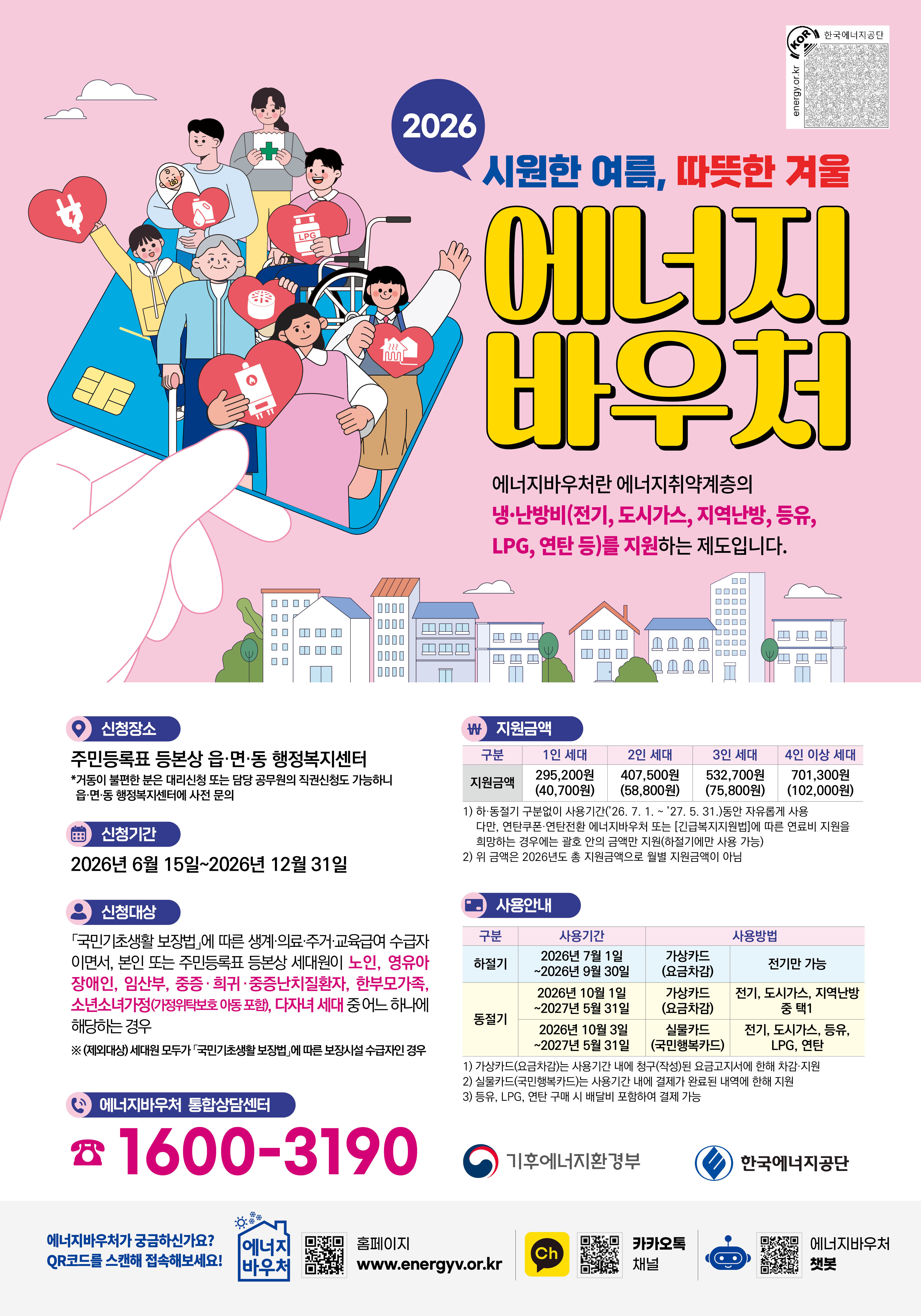 보성군, 2026년 에너지 바우처 신청 접수 시작…최대 70만원 지원