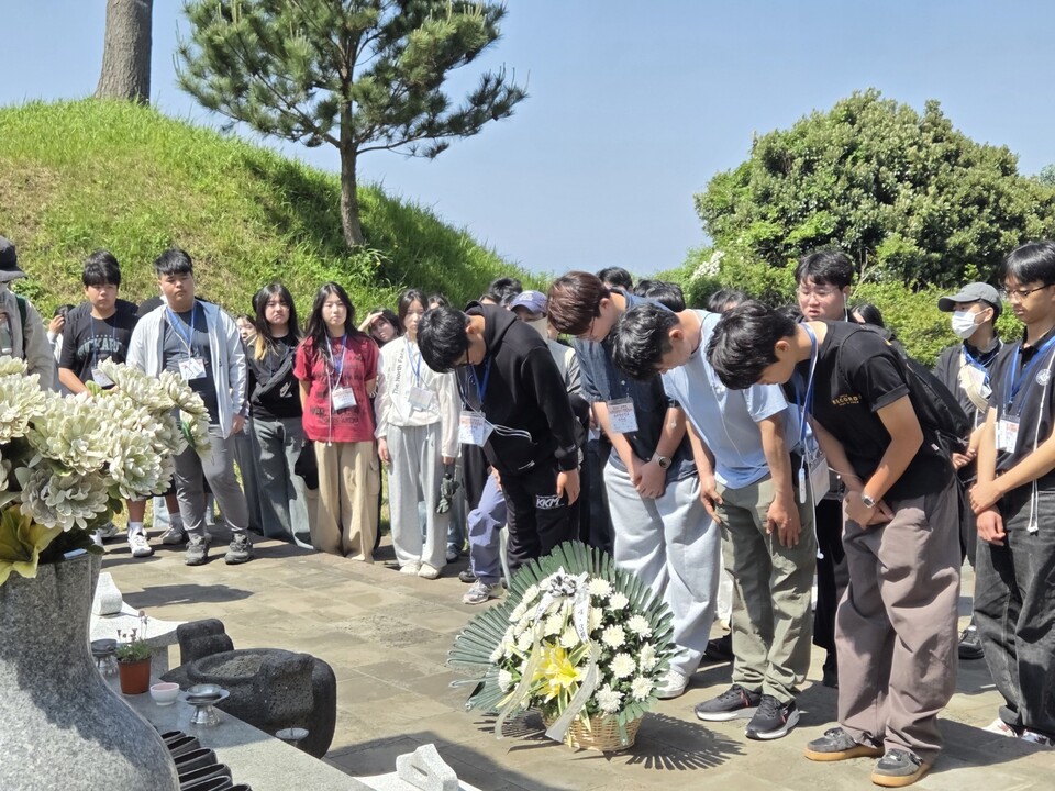 전남 중학생들, 제주4·3 역사의 현장을 걸으며 평화의 소념 품다