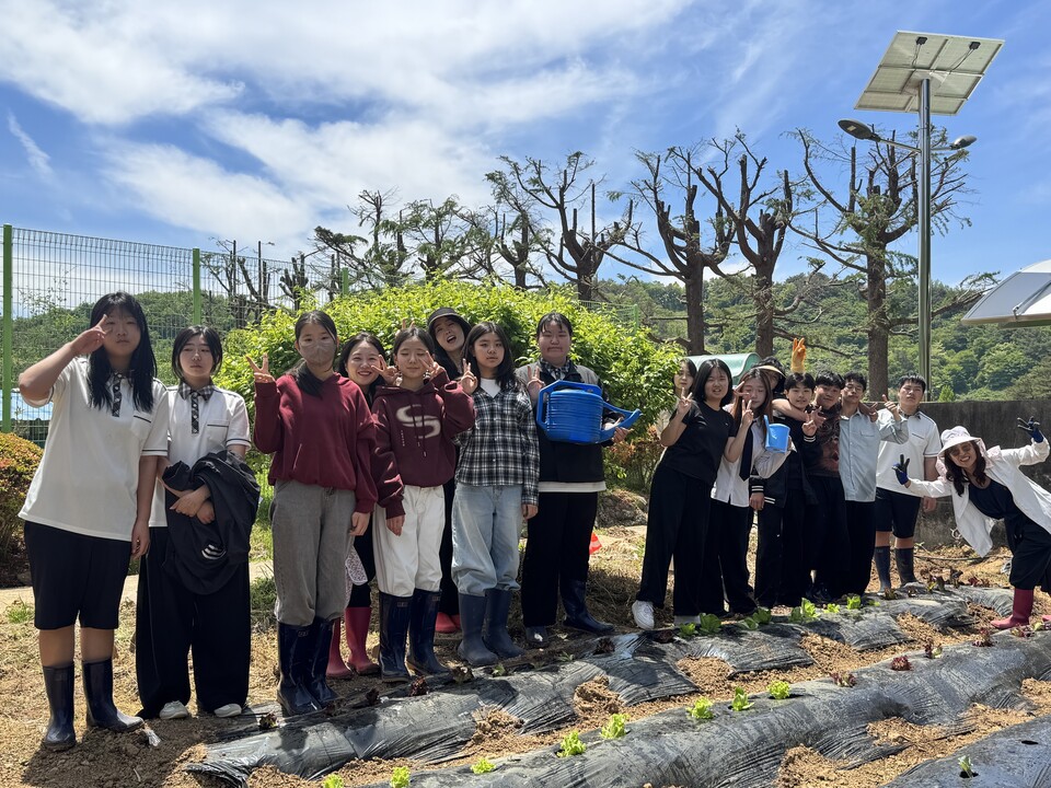 화순북면중, 생명존중 배우는 텃밭 가꾸기 실천