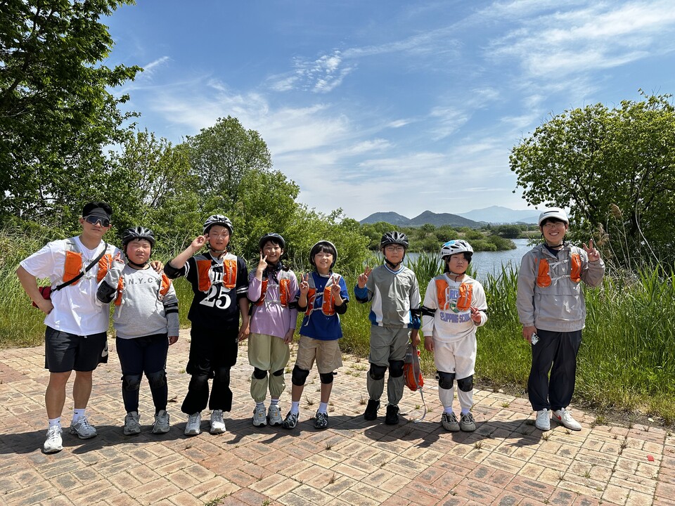노안남초, 자전거 캠핑 동아리로 호가정 떠나