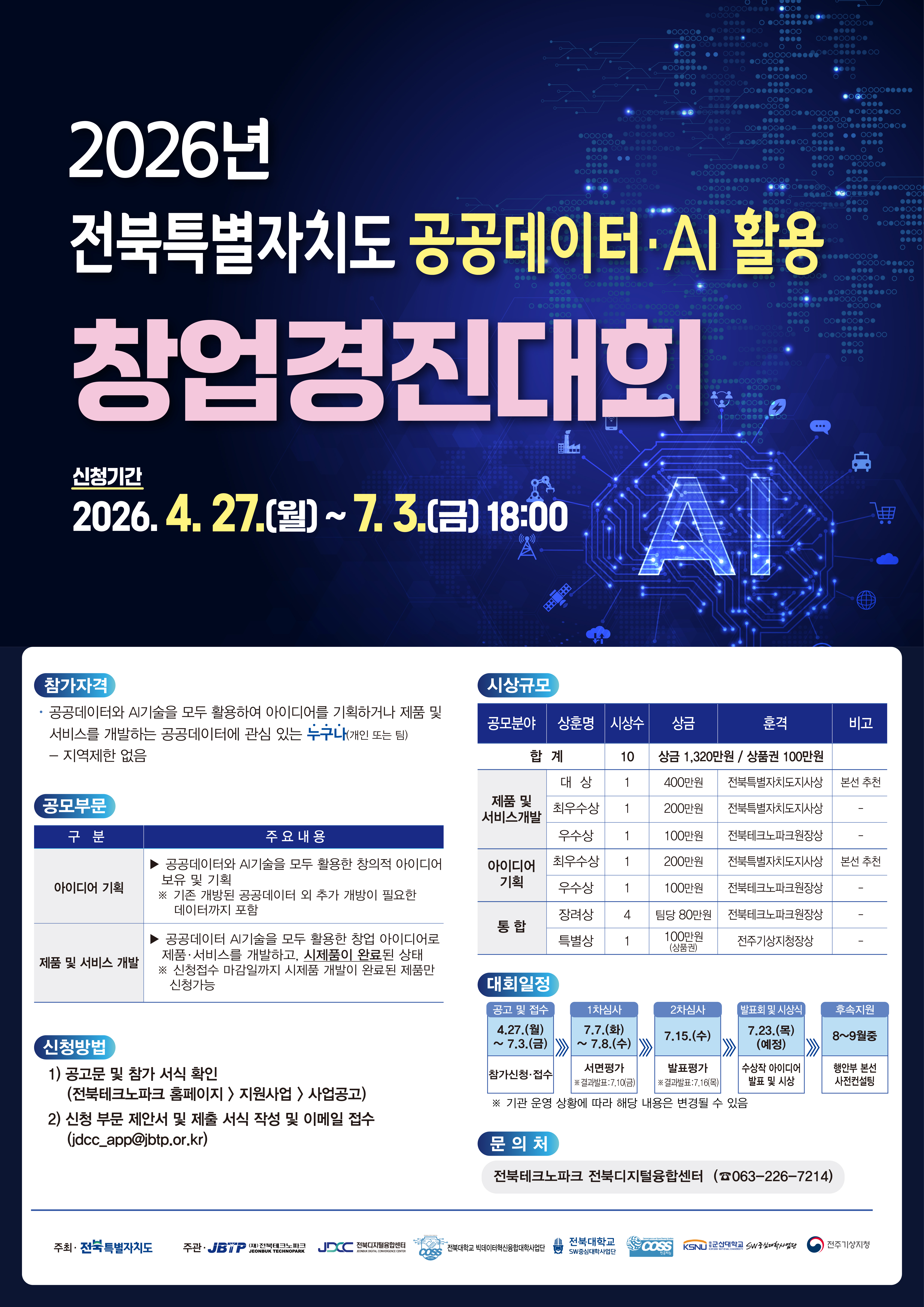 전북특별자치도, 공공데이터·AI 활용 혁신 창업 발굴 나서