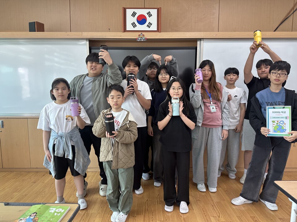 장성황룡중, ‘넷제로 실천 선언식’…탄소중립 선도