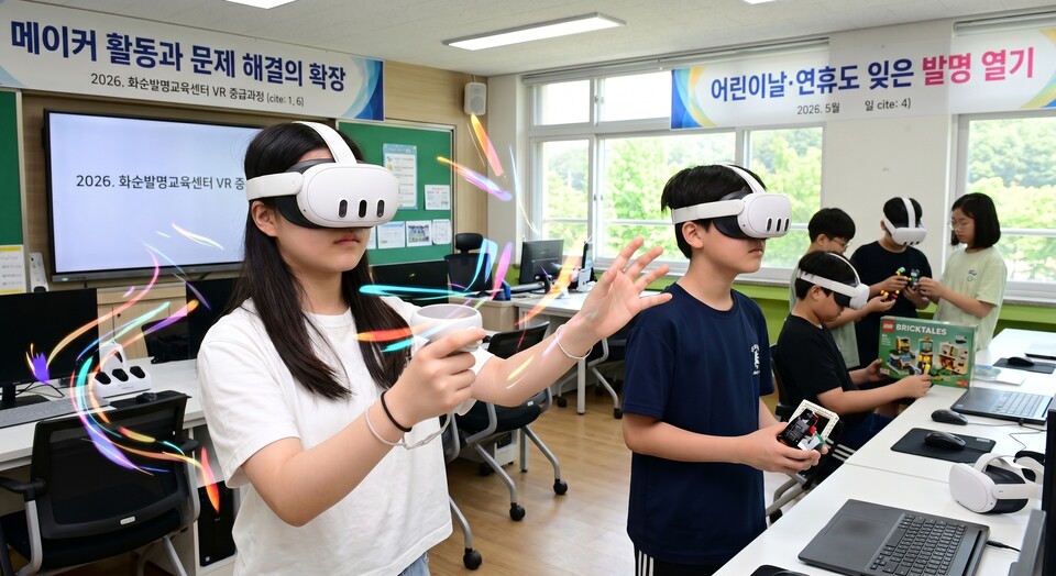 어린이날 연휴도 잊은 화순의 ‘발명 열정’… VR 중급과정 운영