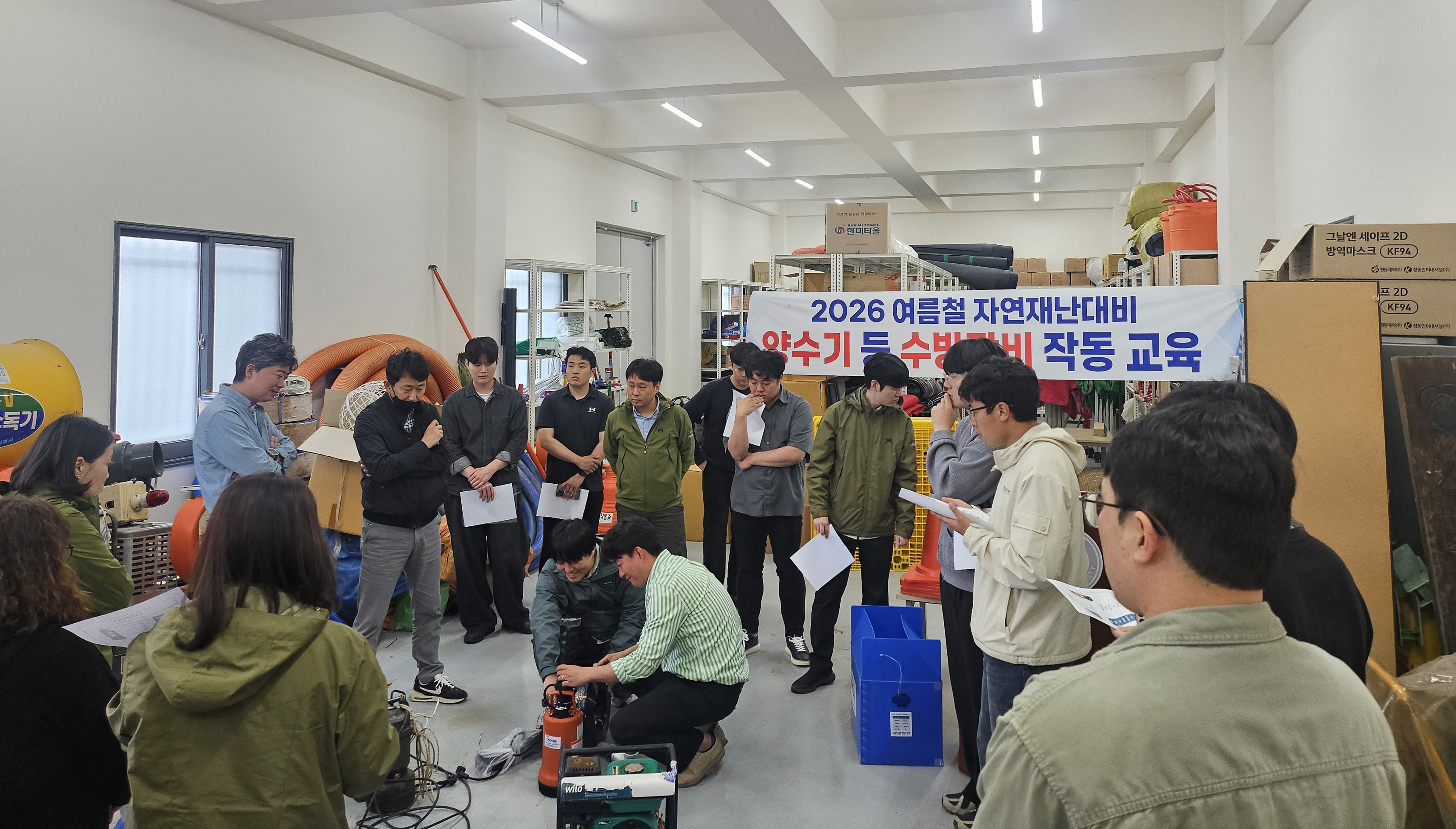 함평군, 여름철 집중호우 대비 양수기 활용 '막차'...재난 대비 태세 확보