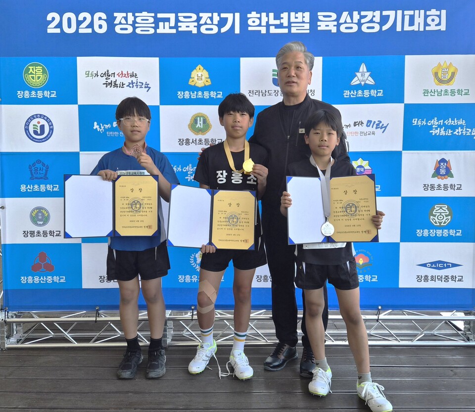 장흥 관내 학생 279명, 학년별 육상경기대회서 땀방울 흘려