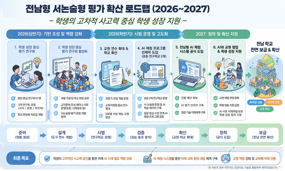 전남교육청, ‘AI 채점 시스템’ 도입…서·논술 평가 혁신 속도
