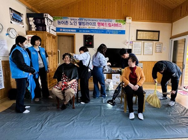 장성 북하면, ‘생기 충전’ 이미용 봉사로 어르신 웃게 해