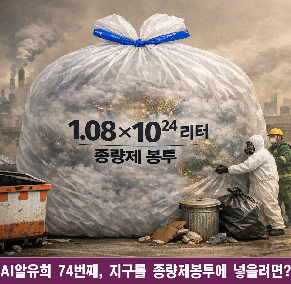 지구를 봉투에 넣는다면 몇 리터가 필요할까?