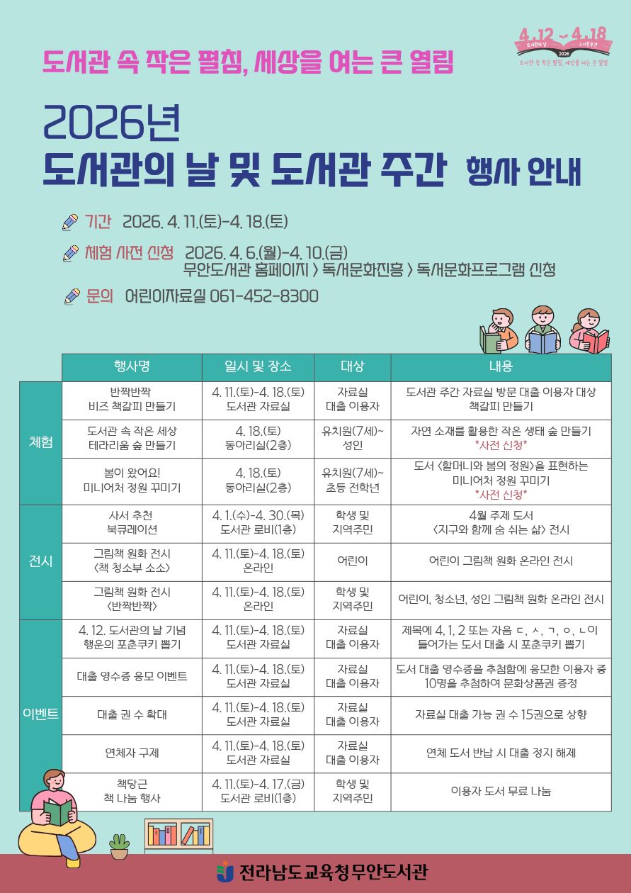 무안도서관, 도서관주간 맞아 테라리움·미니어처 정원 체험 운영