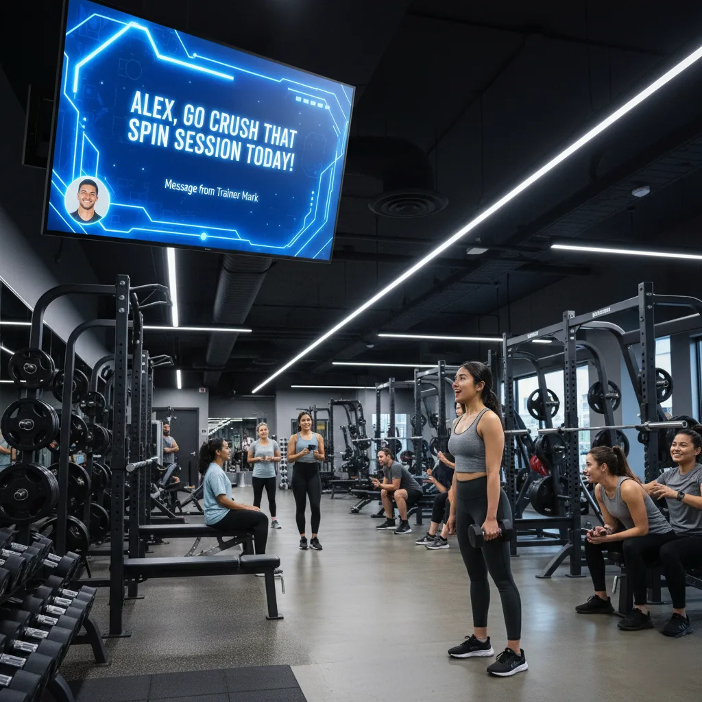 Real-Time Trainer Shoutouts - Creative Digital Signage for Gyms: Content Ideas for Motivation & Retention