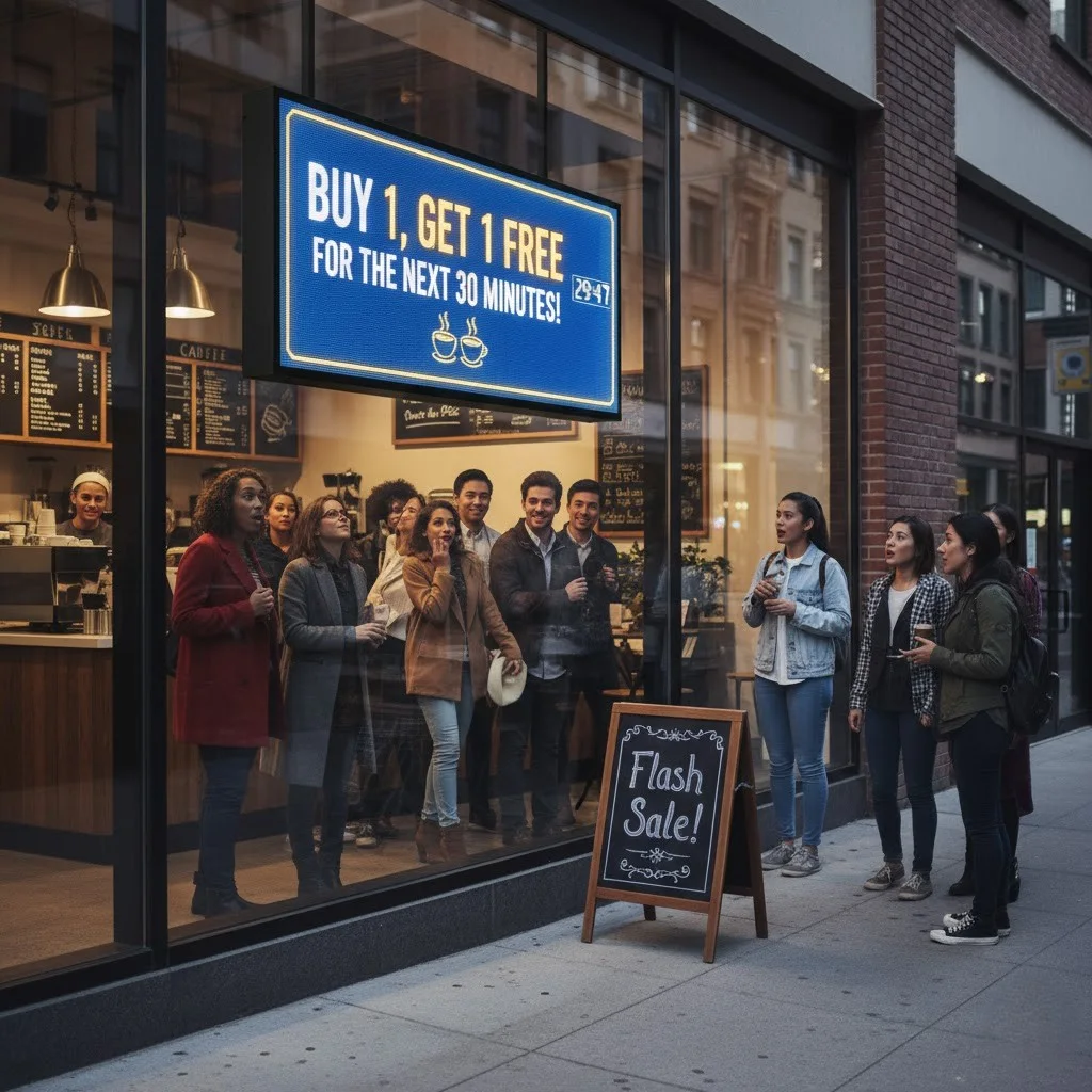1. Attract Interest with Exciting Promotions and Flash Sales - Best Digital Signage Advertising Strategies for Small Businesses