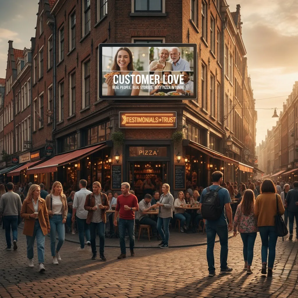 2. Show Customer Love with Testimonials - Best Digital Signage Advertising Strategies for Small Businesses