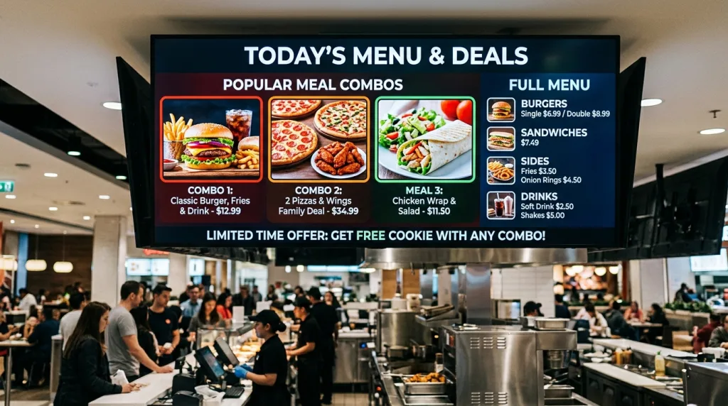 How digital signage boards boost QSR sales - How Businesses Are Winning with a Digital Advertising Display