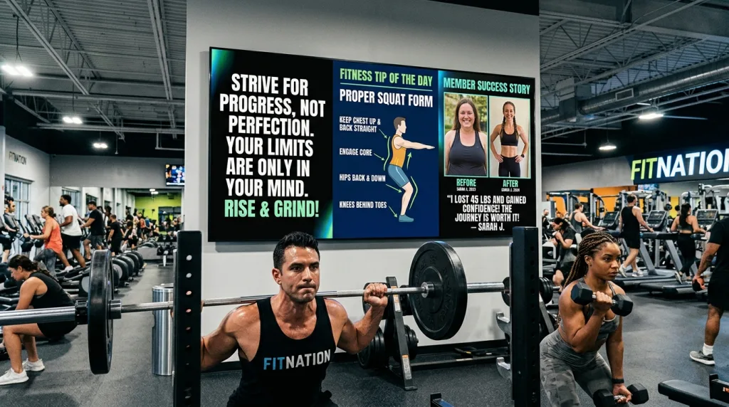 Greater member engagement - Affordable Gym Signage Solutions for Small and Independent Gyms