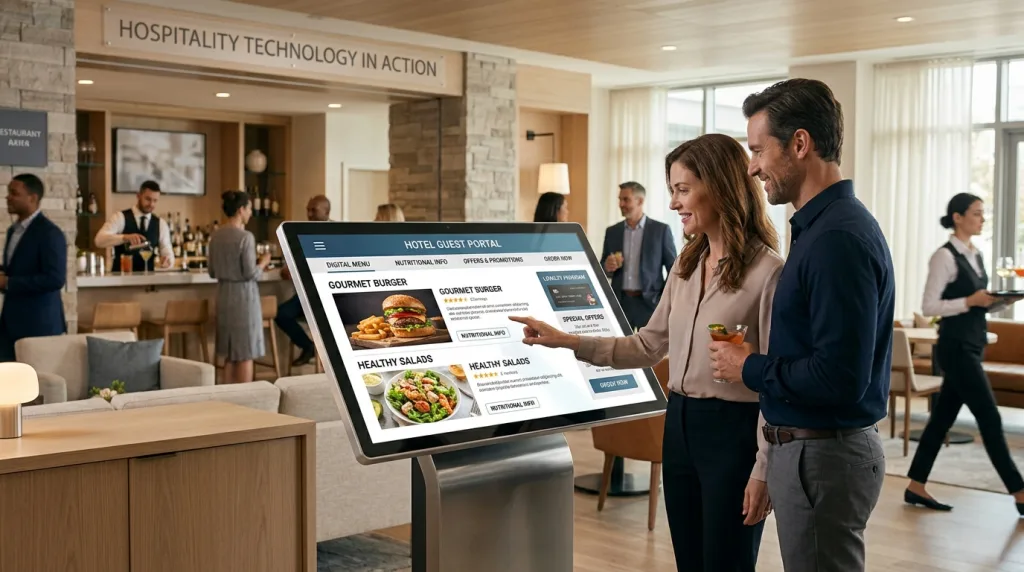 5. Interactive Boards with Touchscreens - Top 5 Stylish Hotel Menu Boards That Blend Luxury & Functionality