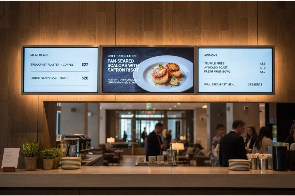 Opportunities to Up-sell - Why Hotel Menu Boards Are Becoming a Must-Have for Luxury and Boutique Hotels